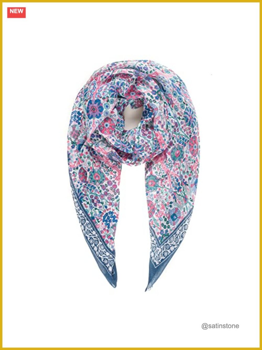 Lightweight Floral Fashion Scarf Shawl Wrap for Women Fall Winter